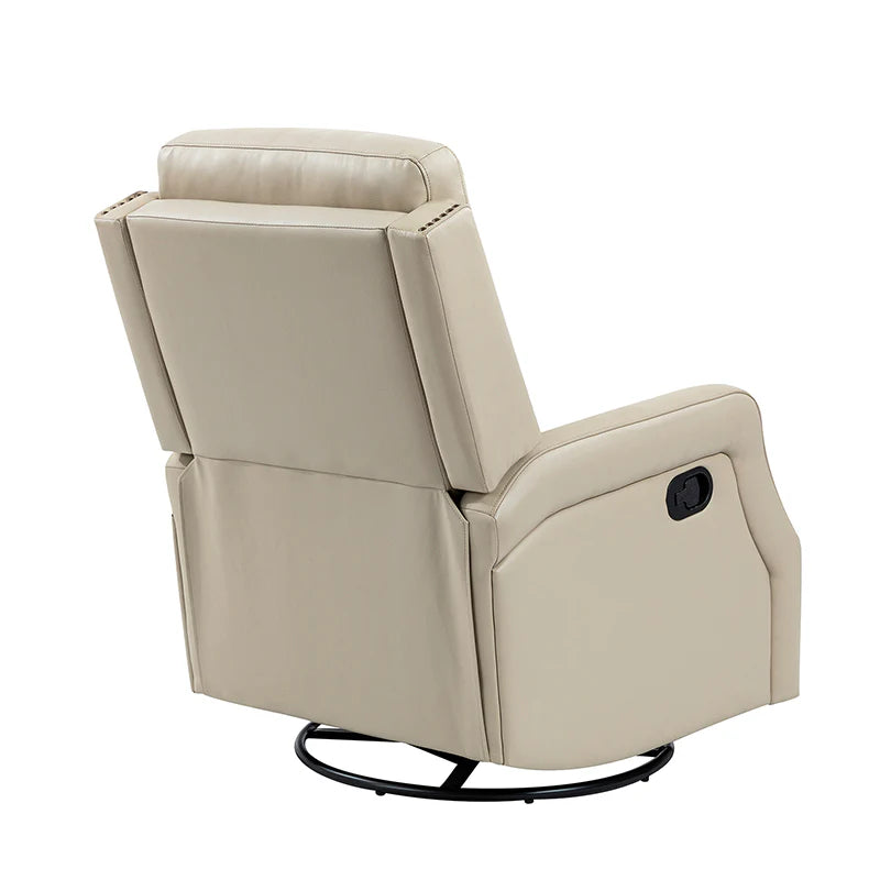 Benito 28.74 Wide Genuine Leather Swivel Rocker Recliner