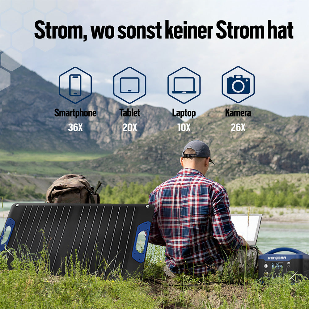 1200 W SOLARGENERATOR MIT 100 W SOLARPANEL