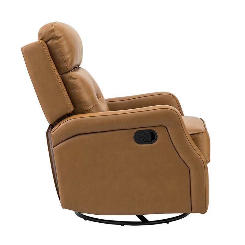 Benito 28.74 Wide Genuine Leather Swivel Rocker Recliner
