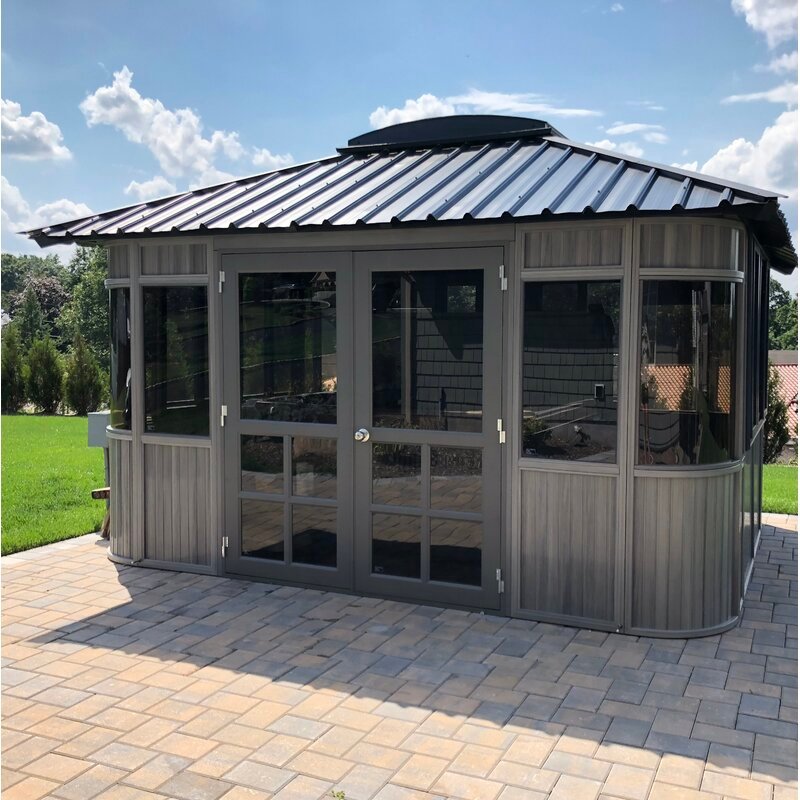 Colorado 13.5 Ft. W x 11.5 Ft. D Aluminum Patio Gazebo Gazebo