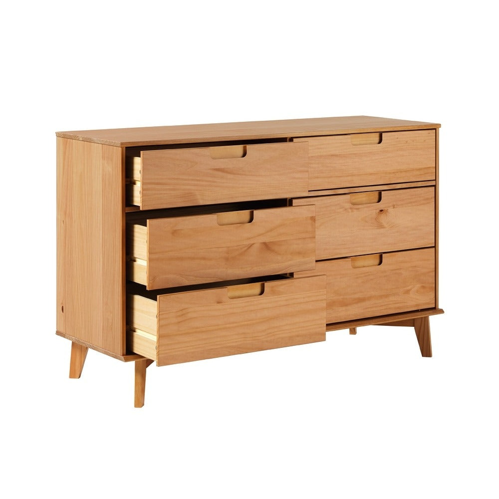 Middlebrook Gammelstaden Mid-Century Solid Wood 6-Drawer Dresser