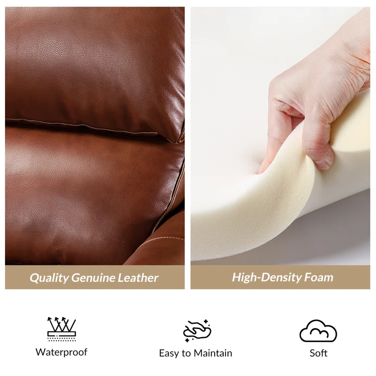 Adeesa Genuine Leather Recliner
