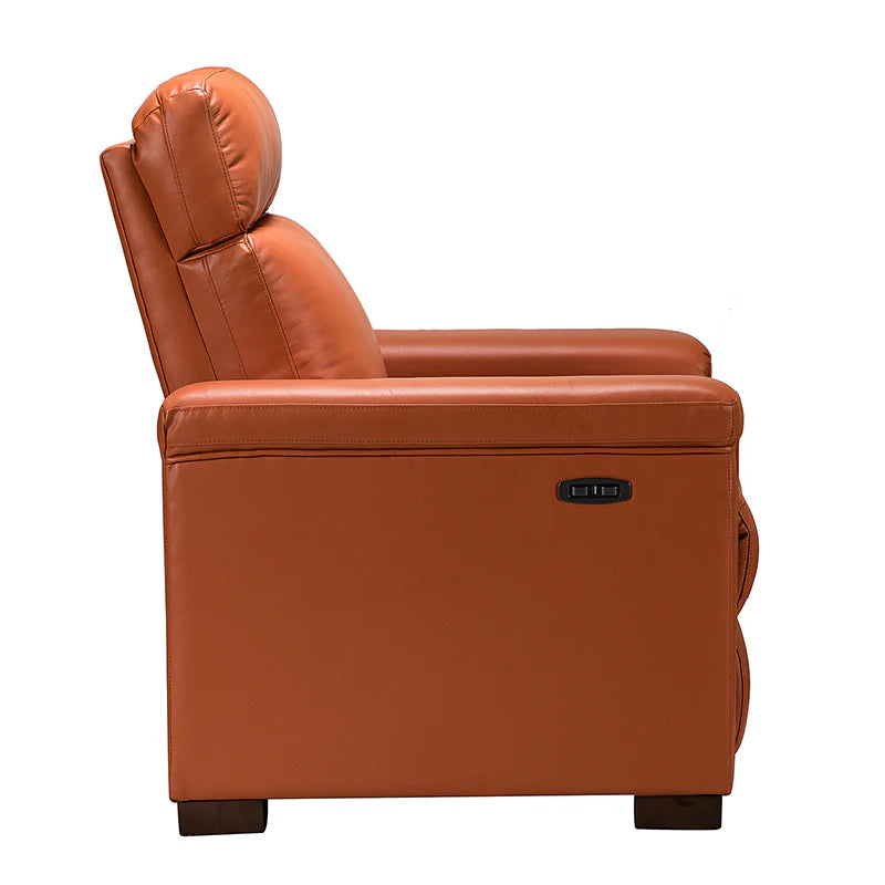 Lea 36.02 Wide Genuine Leather Power Recliner