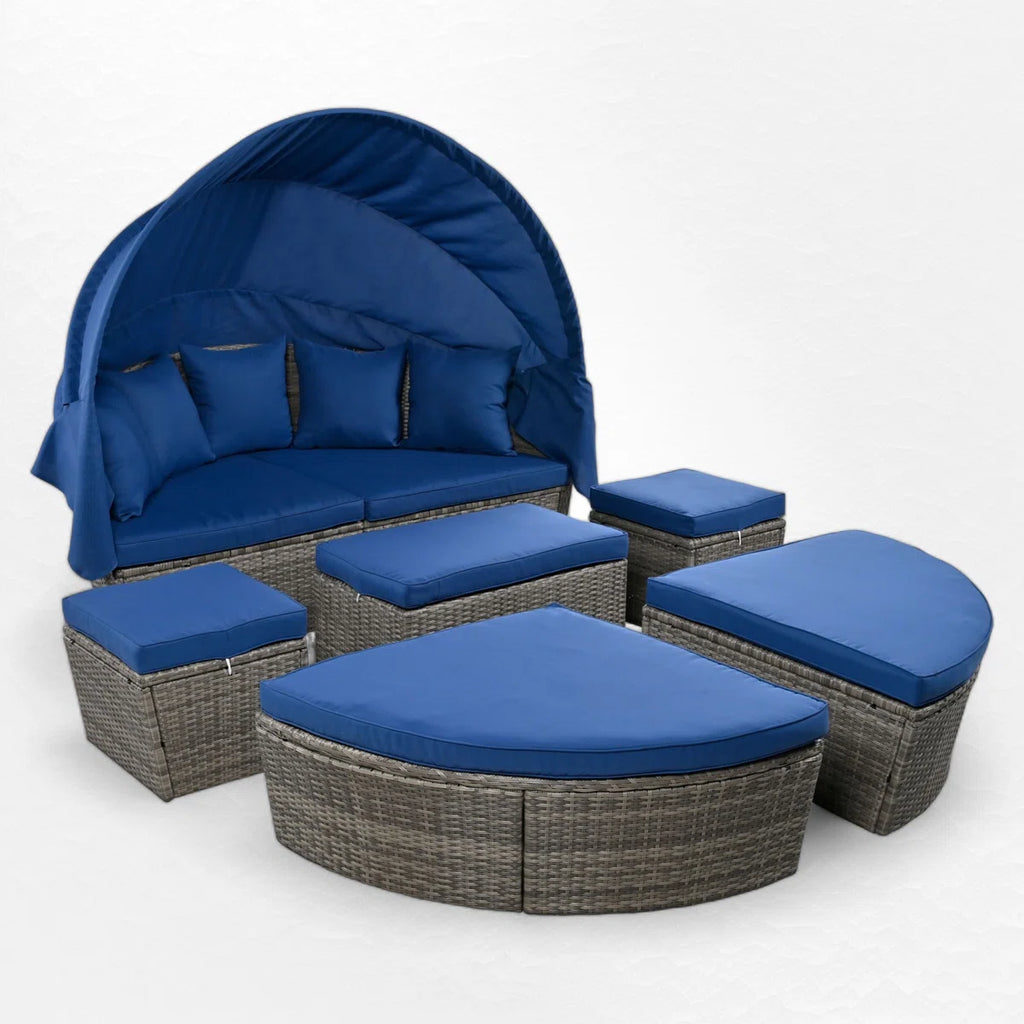 Joscelin 66.1'' Polyethylene (PE) Wicker Outdoor Patio Daybed