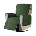 Subrtex Recliner Chair Cover Reversible Recline Sofa Slipcover with Side Pockets (Large. Olive Drab). Green