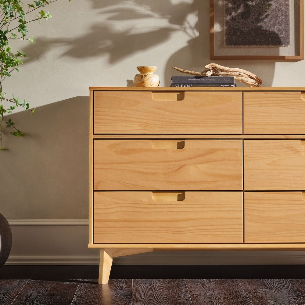 Middlebrook Gammelstaden Mid-Century Solid Wood 6-Drawer Dresser