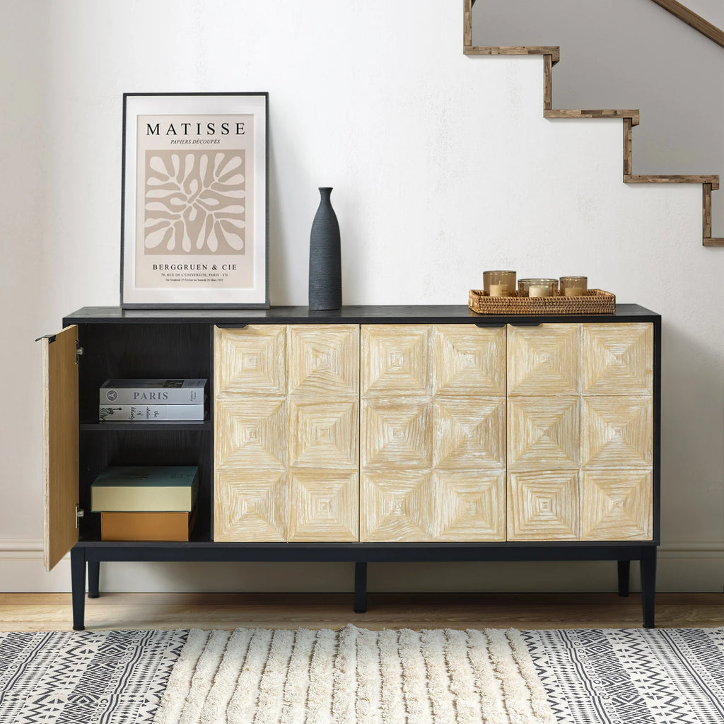 Kamu 60 Wide 4-Door Modern Style Sideboard