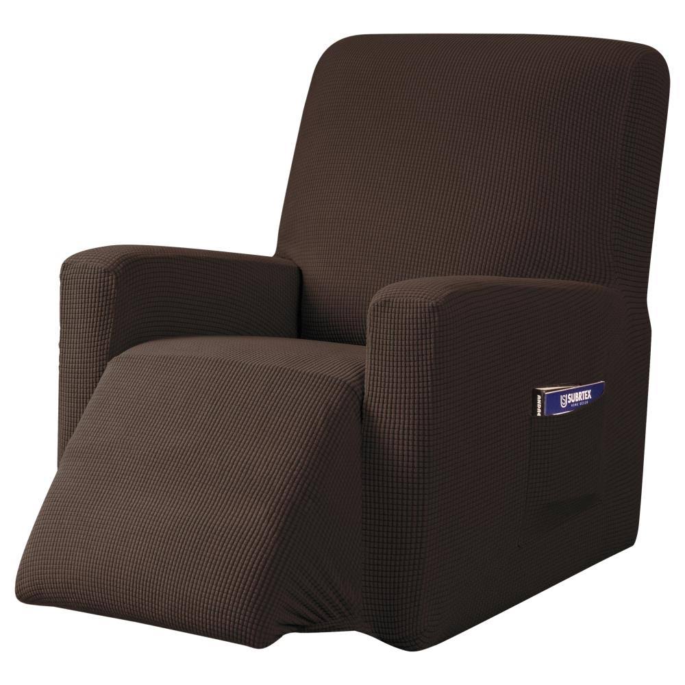 Subrtex Recliner Slipcover with Pockets Stretch Furniture Chair Cover. Chocolate. Size: 32. Brown