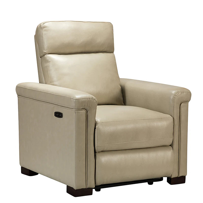 Lea 36.02 Wide Genuine Leather Power Recliner