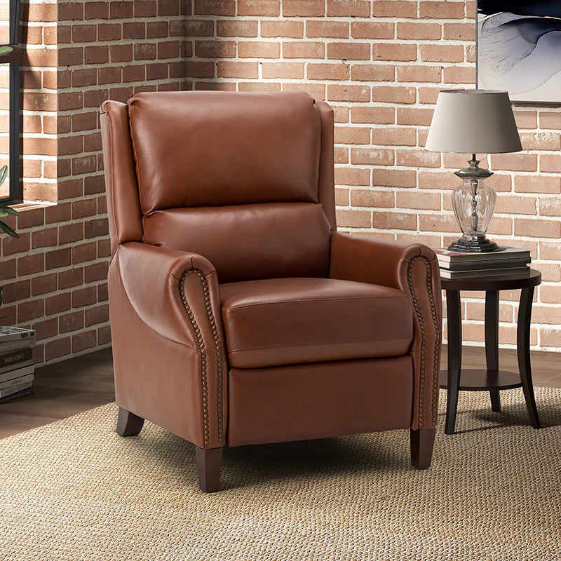 Rosaura 32.68 Wide Genuine Leather Manual Recliner