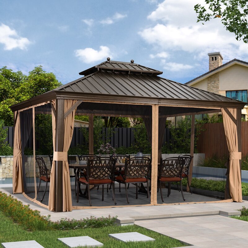 10 Ft. W x 12 Ft. D Aluminum Patio Gazebo