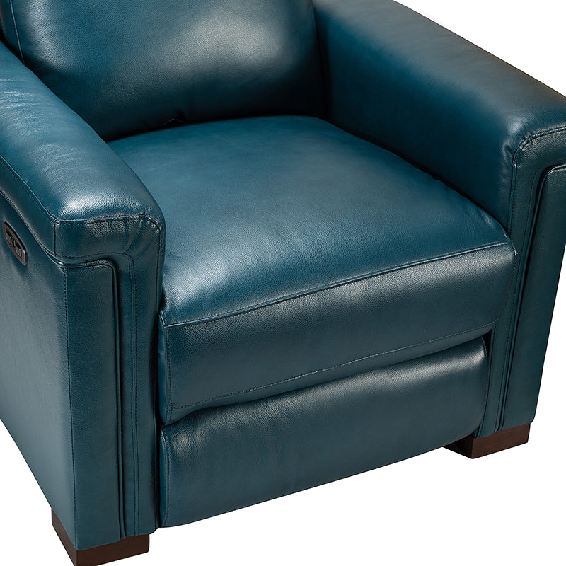 Lea 36.02 Wide Genuine Leather Power Recliner