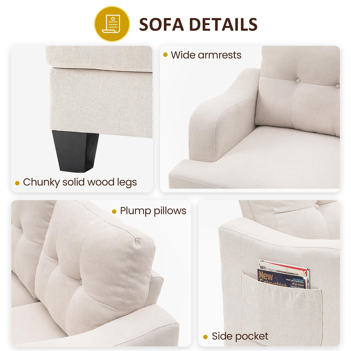 Royalcraft Swivel Nursery Glider Recliner. Comfy Upholstered Glider Chair with Lumbar Pillow and Footrest. Beige