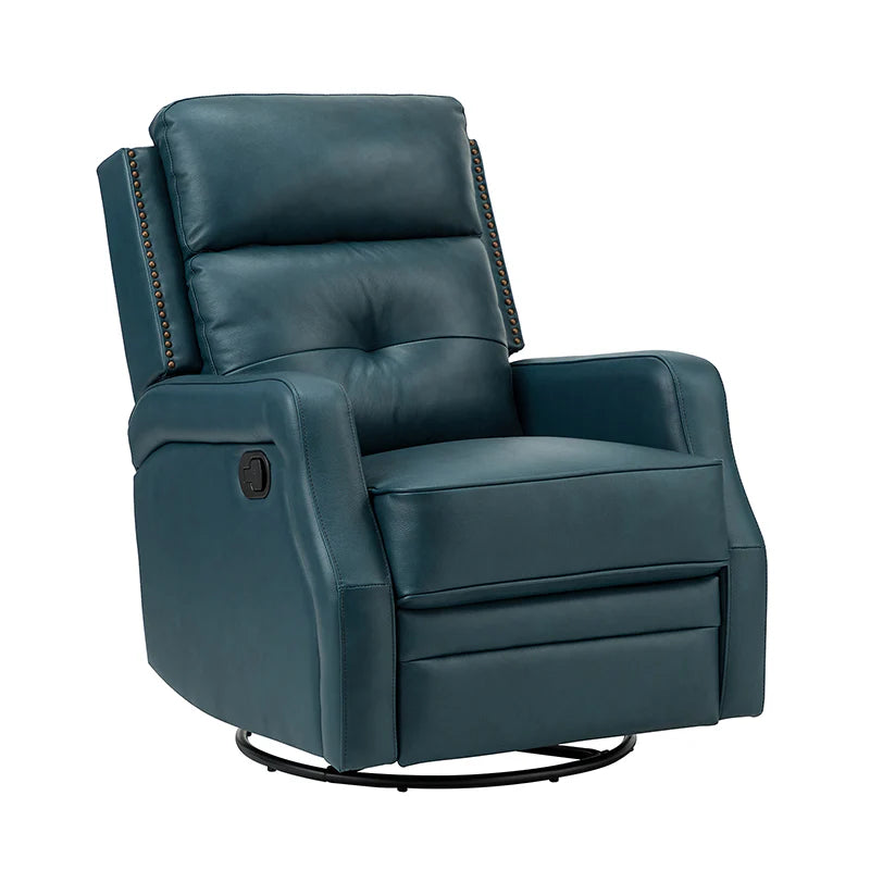 Benito 28.74 Wide Genuine Leather Swivel Rocker Recliner