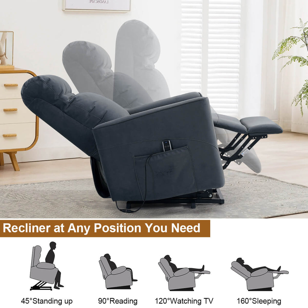 Power Lift Chair with Kneading Massage. Fabric