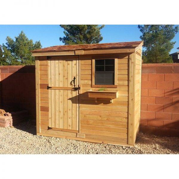 8.5 ft. W x 4.5 ft. D Solid Wood Lean-To Storage Shed