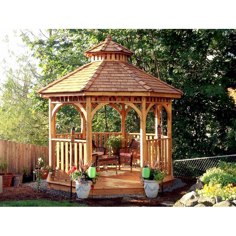Bayside 10 Ft. W x 10 Ft. D Cedar Patio Gazebo