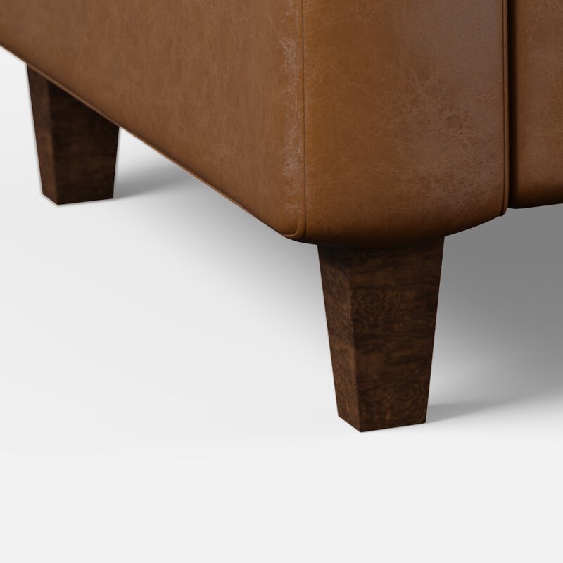 Milton 76 Vegan Leather Square Arm Sofa