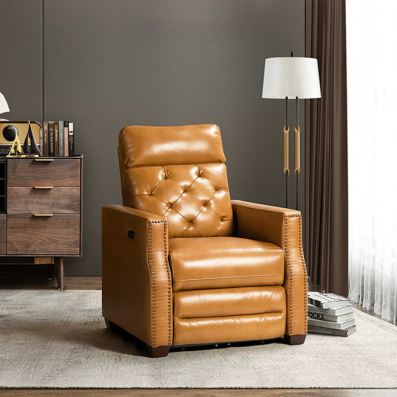 Carlota 31.5 Wide Genuine Leather Power Recliner