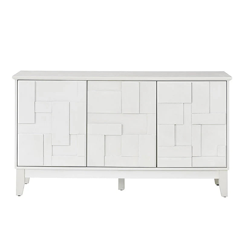 Veitin Modern 3-Door Sideboard with Adjustable Shelf