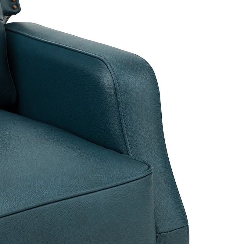 Benito 28.74 Wide Genuine Leather Swivel Rocker Recliner