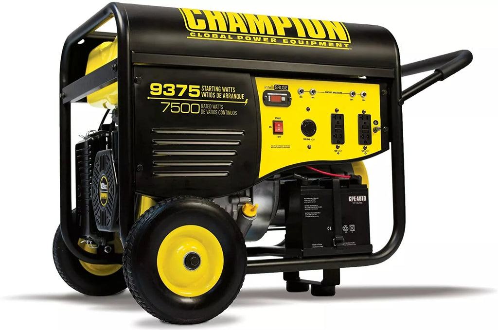 Champion 9.375-W Portable RV Ready Gas Powered Generator w/ Remote Start Home RV