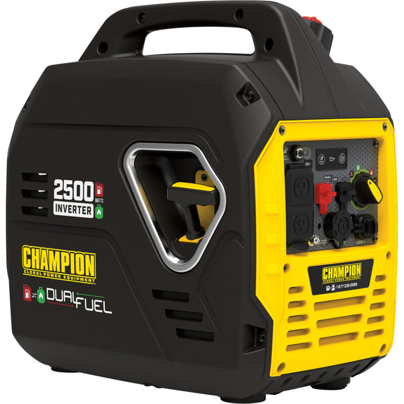 CHAMPION POWER EQUIPMENT DUAL FUEL INVERTER GENERATOR 2500 SURGE WATTS
