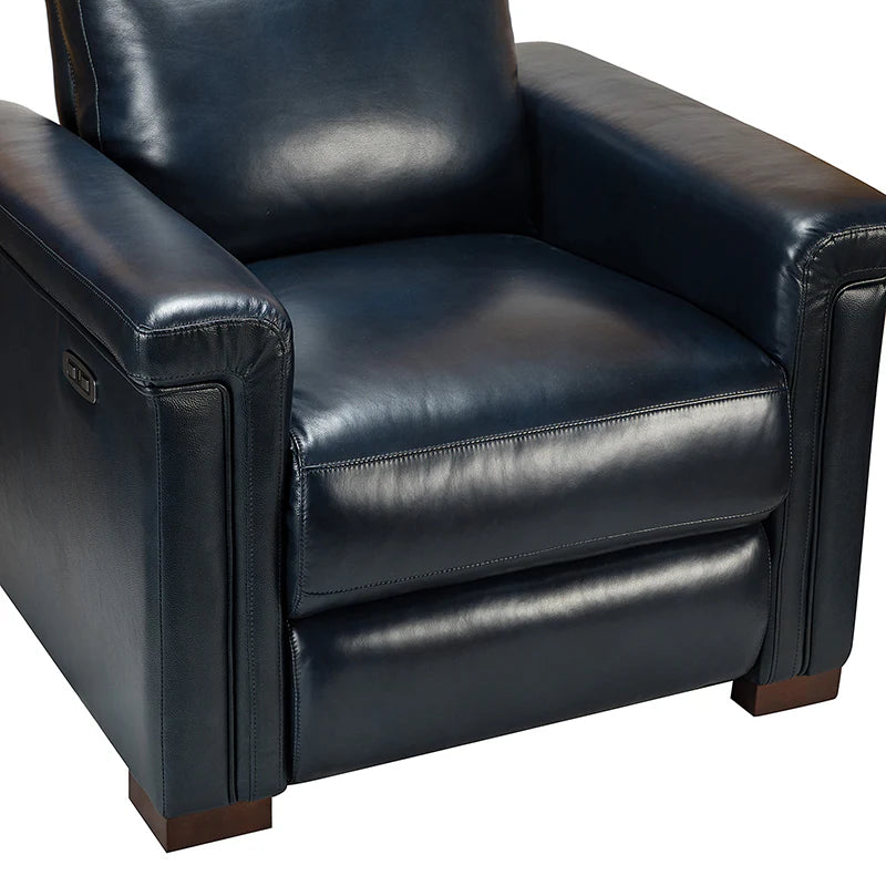 Lea 36.02 Wide Genuine Leather Power Recliner