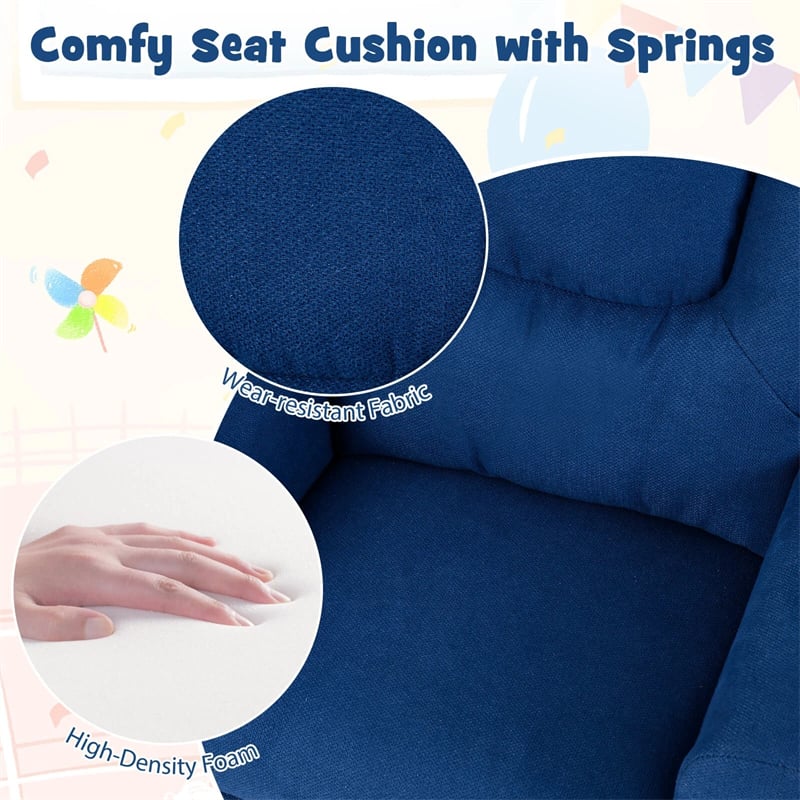 Kids Recliner Chair with Cup Holder & Side Pocket. Adjustable Toddler Lounge Sofa. Ergonomic Children Armchairs for Boys Girls Age 3+. 150lbs