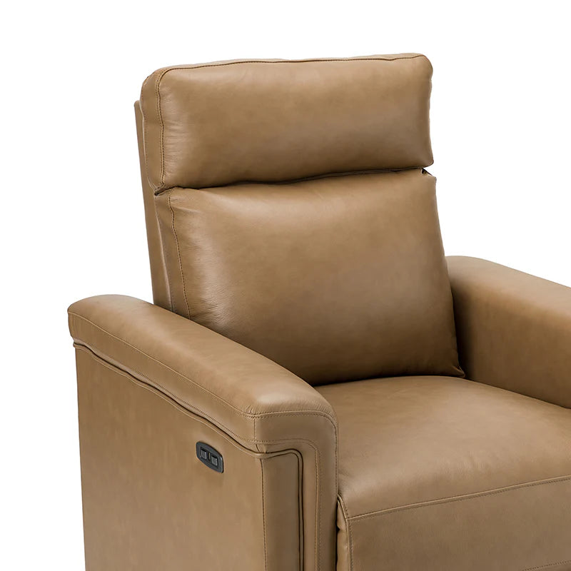 Lea 36.02 Wide Genuine Leather Power Recliner