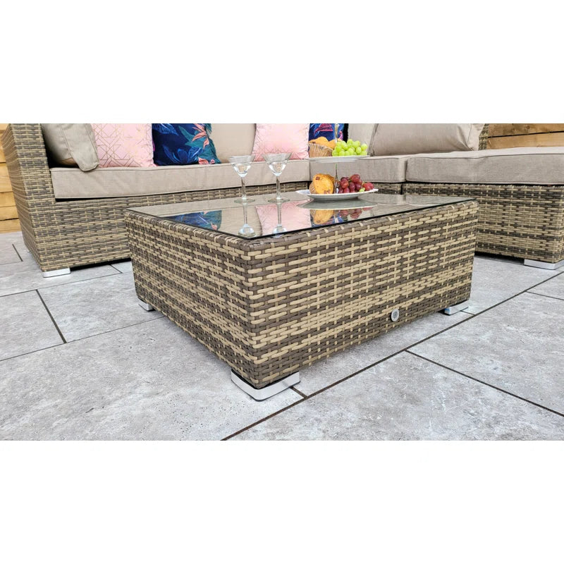 Margaret Wicker 5 - Person Garden Lounge Set with Cushions