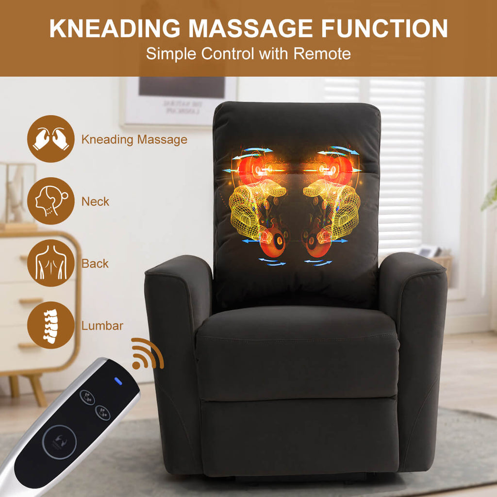Power Lift Chair with Kneading Massage. Fabric