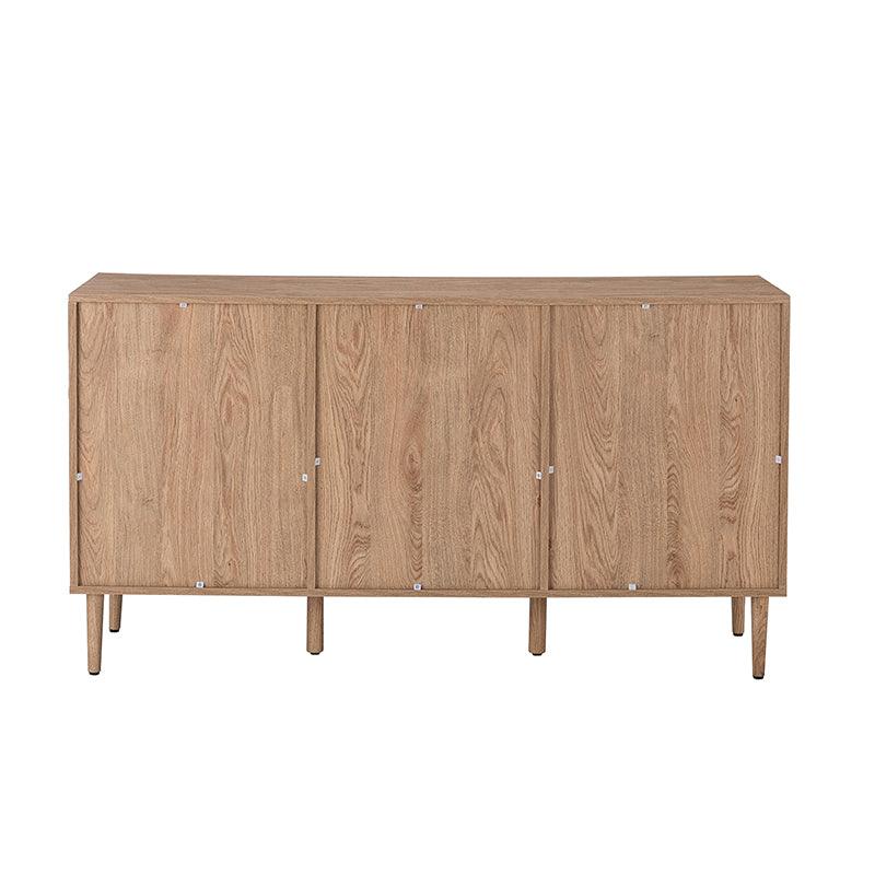 Posey 56 Wide Wood and Rattan Kacie Modern Sideboard