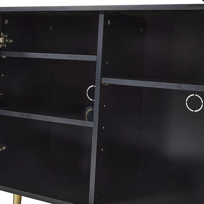 Modern Hexagonal Door Bruno 63 Wide Sideboard with Adjustable Shelves