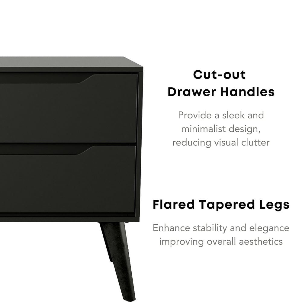 Bodo Mid-century Modern Wood 2-Drawer Nightstand by Carson Carrington