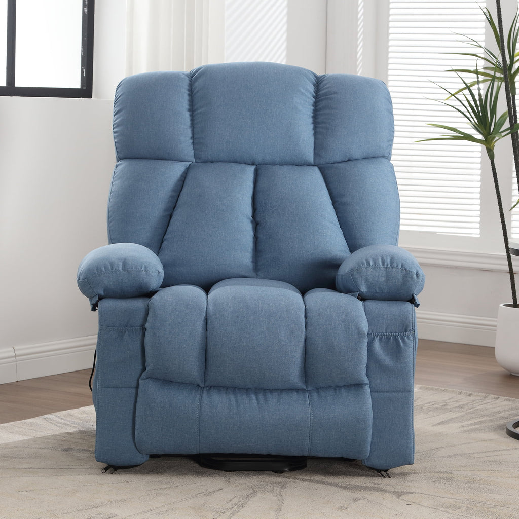 JONPONY Power Lift Recliner Chair Recliners for Elderly with Heat and Massage Recliner Chair for Living Room with Infinite Position and Side Pocket. USB Charge Port. Brown