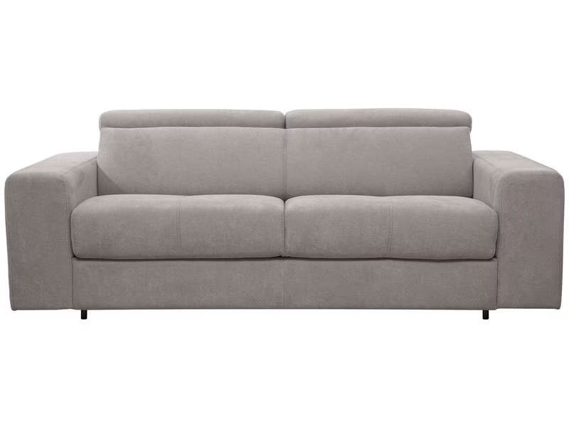 Canape droit convertible MODENA 3 pl Tissu taupe