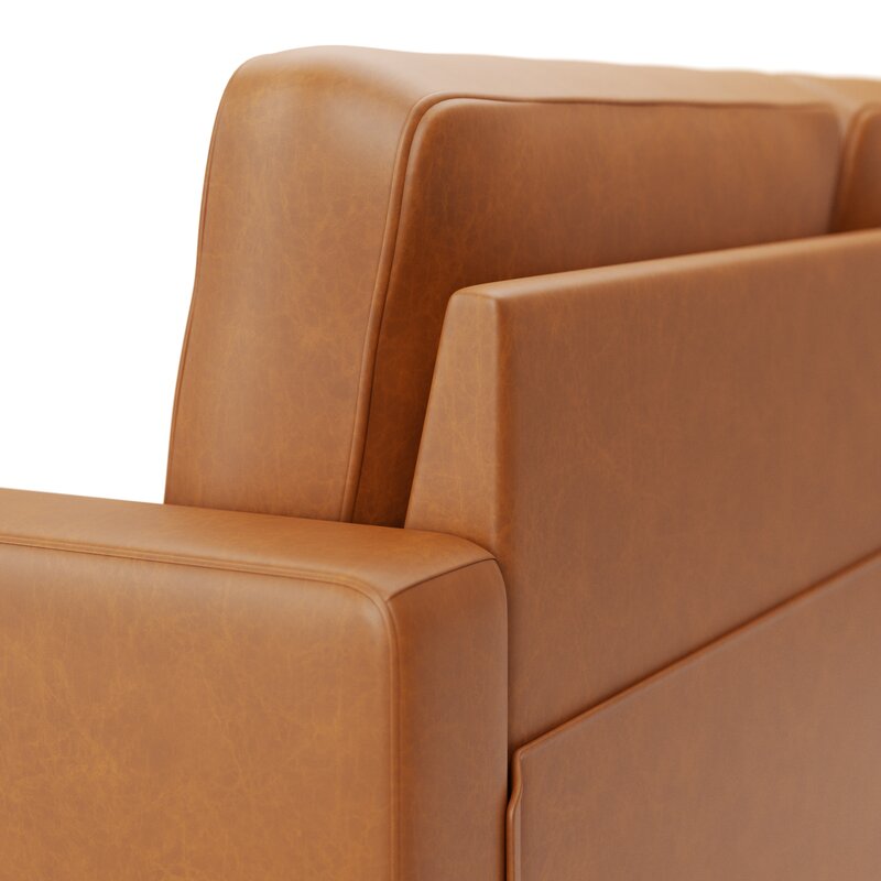 Milton 76 Vegan Leather Square Arm Sofa