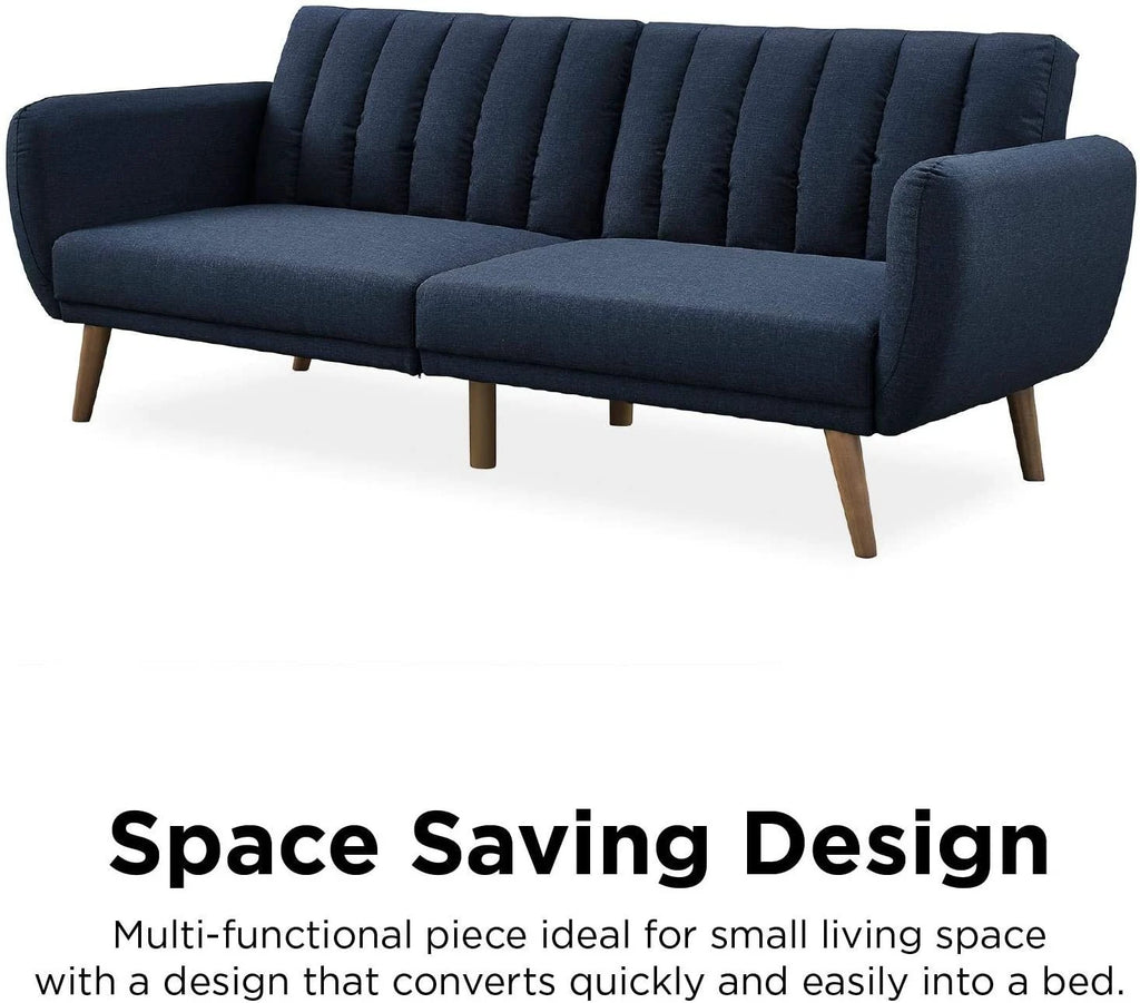 Novogratz Brittany Sofa Futon - Navy Linen