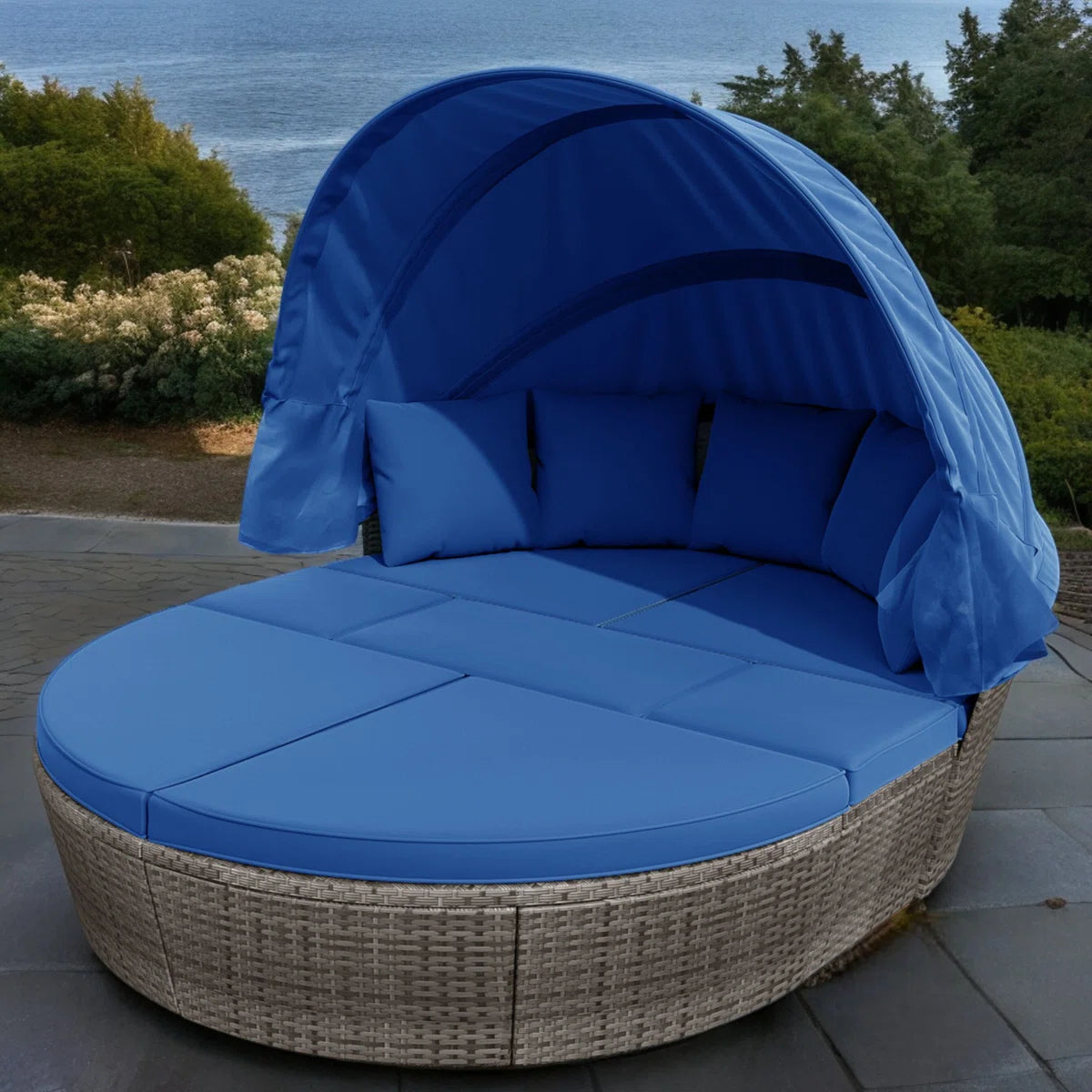 Joscelin 66.1'' Polyethylene (PE) Wicker Outdoor Patio Daybed