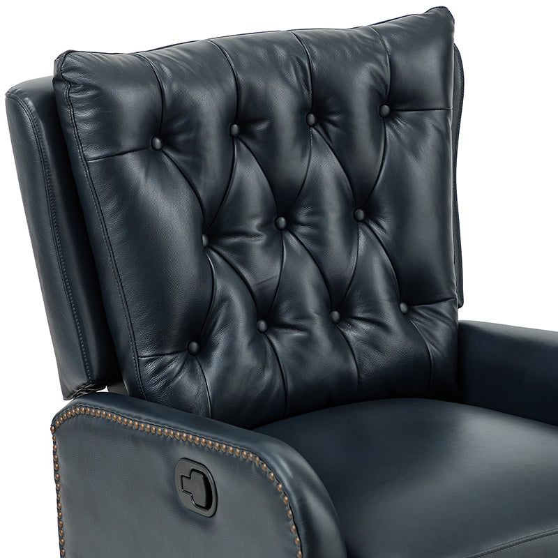 Francisco Genuine Leather Manual Swivel Recliner