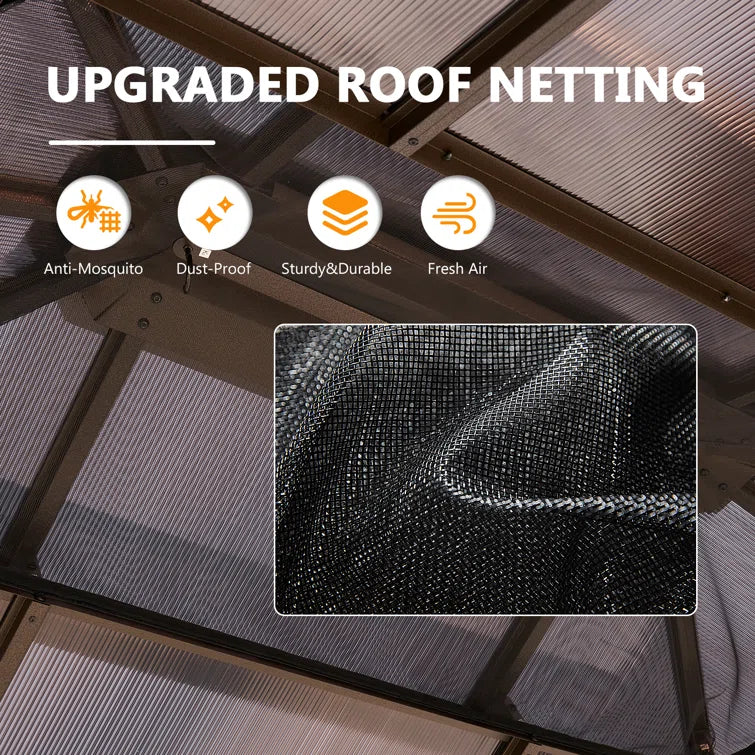 12 Ft. W x 10 Ft. D Aluminum Patio Hardtop Gazebo