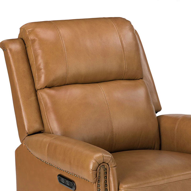 Kaietan Genuine Leather Power Rocking Recliner