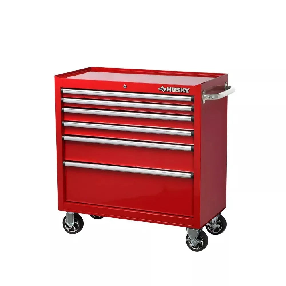 36 IN. 6-DRAWER ROLLER CABINET TOOL CHEST IN RED