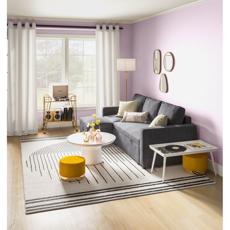 Vernita 87′′ Wide Linen Reversible Sleeper Sofa & Chaise