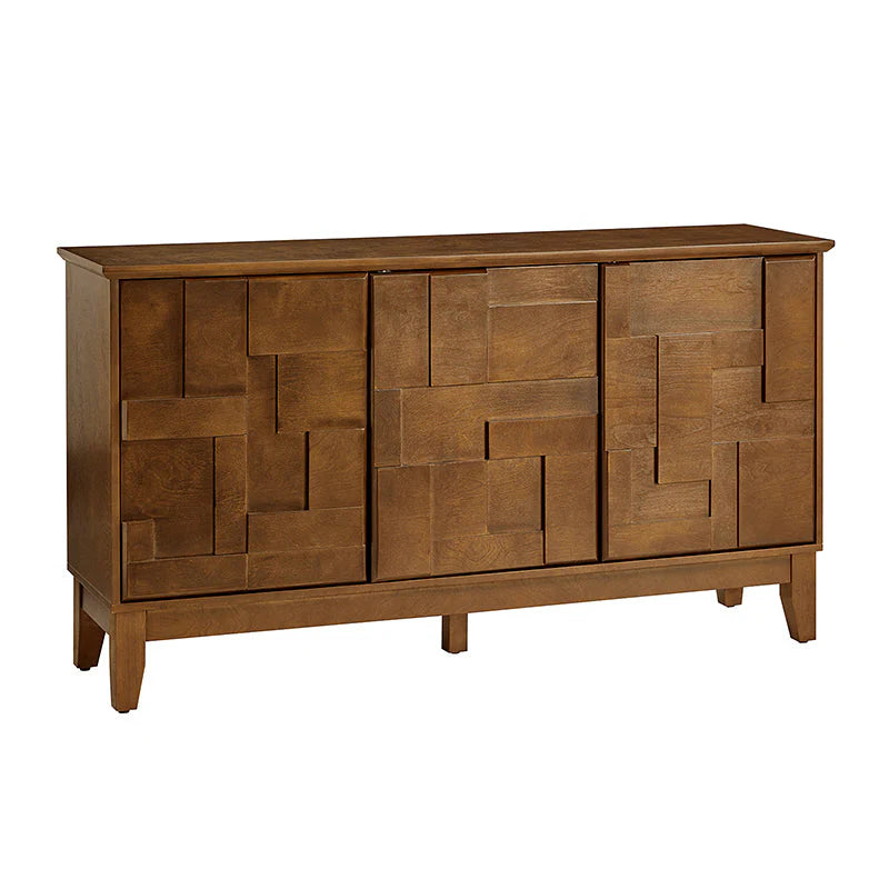 Veitin Modern 3-Door Sideboard with Adjustable Shelf
