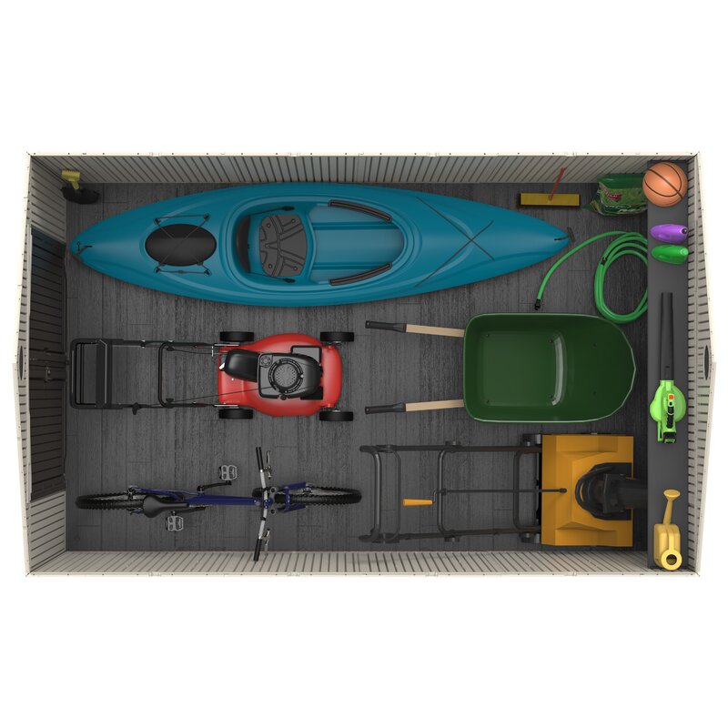 12.5 ft. W 8 ft. D Plastic Storage Shed