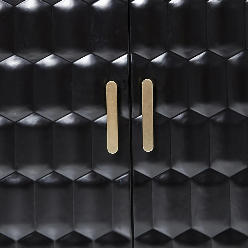 Modern Hexagonal Door Bruno 63 Wide Sideboard with Adjustable Shelves