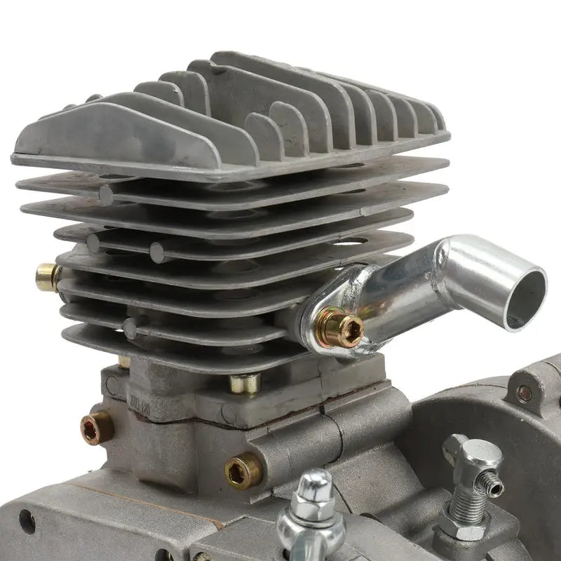 80cc 2-Stroke Bicycle Motor Kit – Fits 26-Inch Wheels. Silver-White Finish