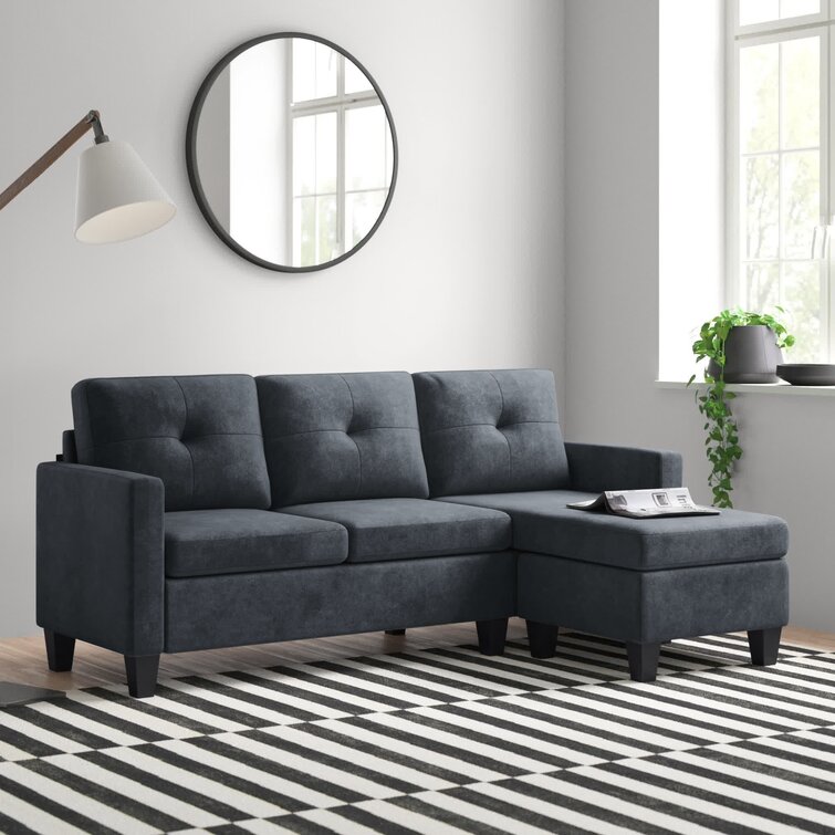 Almendarez 77′′ Wide Reversible Modular Sofa & Chaise With Ottoman